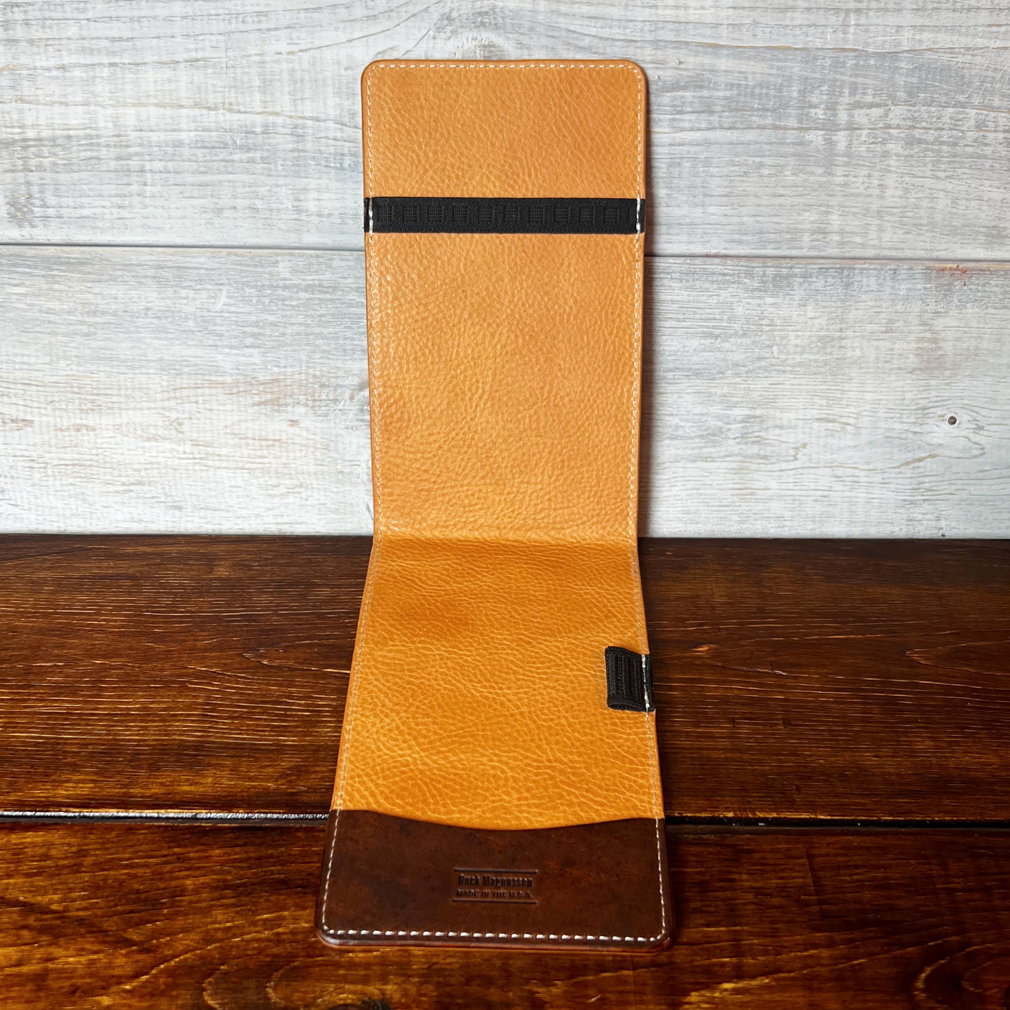 Augusta Pro Yardage Book Cover in Nemesis, Natural Interior, and Cream Thread