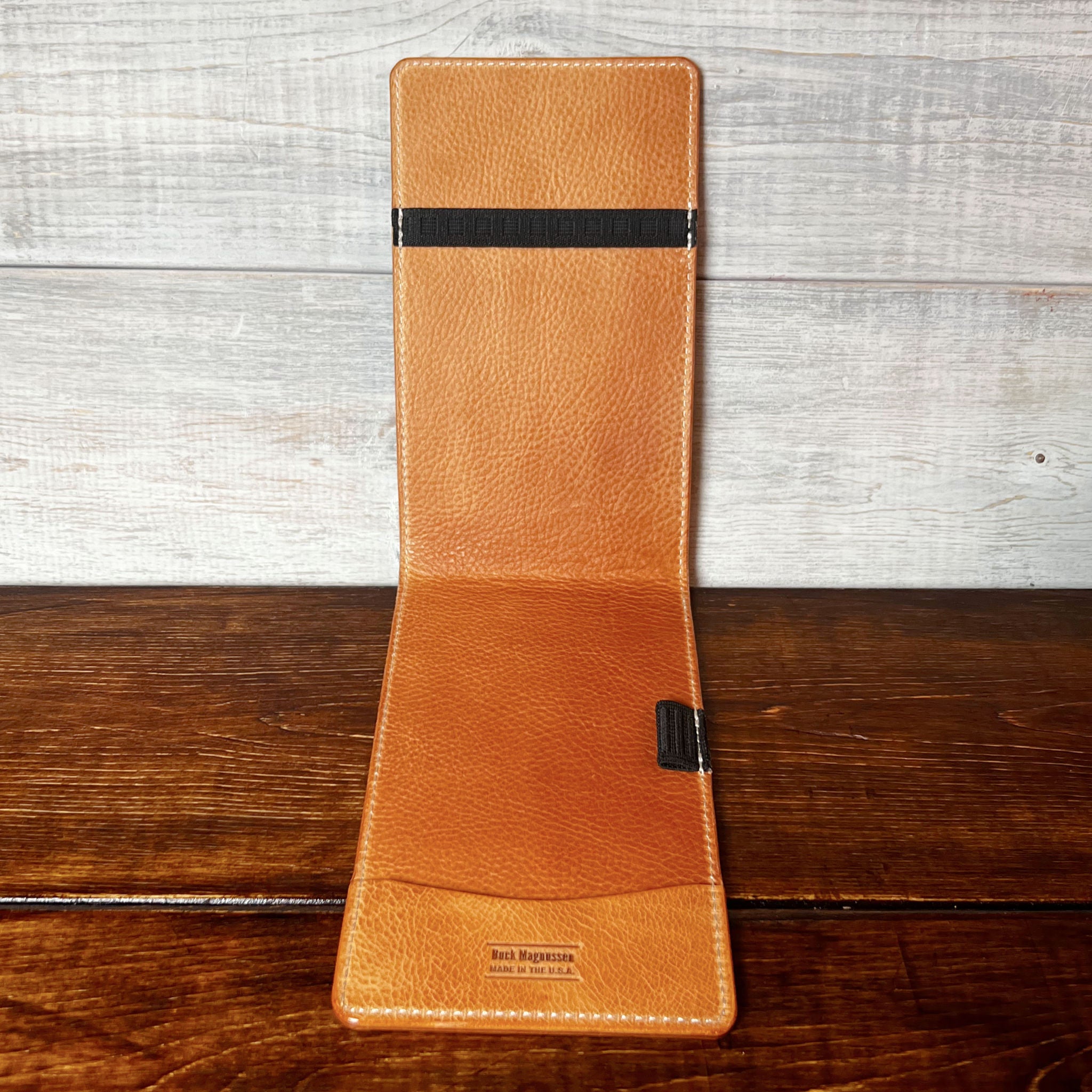 Augusta Pro Yardage Book Cover in Natural Waxy, Natural Interior, and Cream Thread