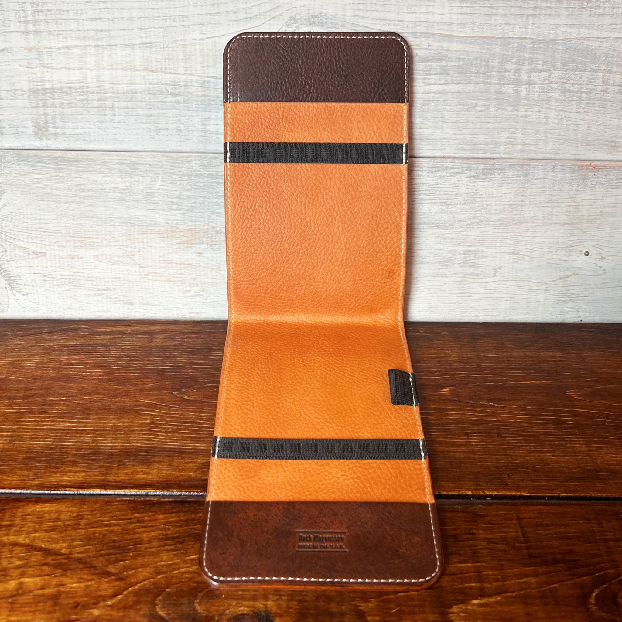 Oakmont Classic Yardage Book Cover in Nemesis, Natural Interior, and Cream Thread