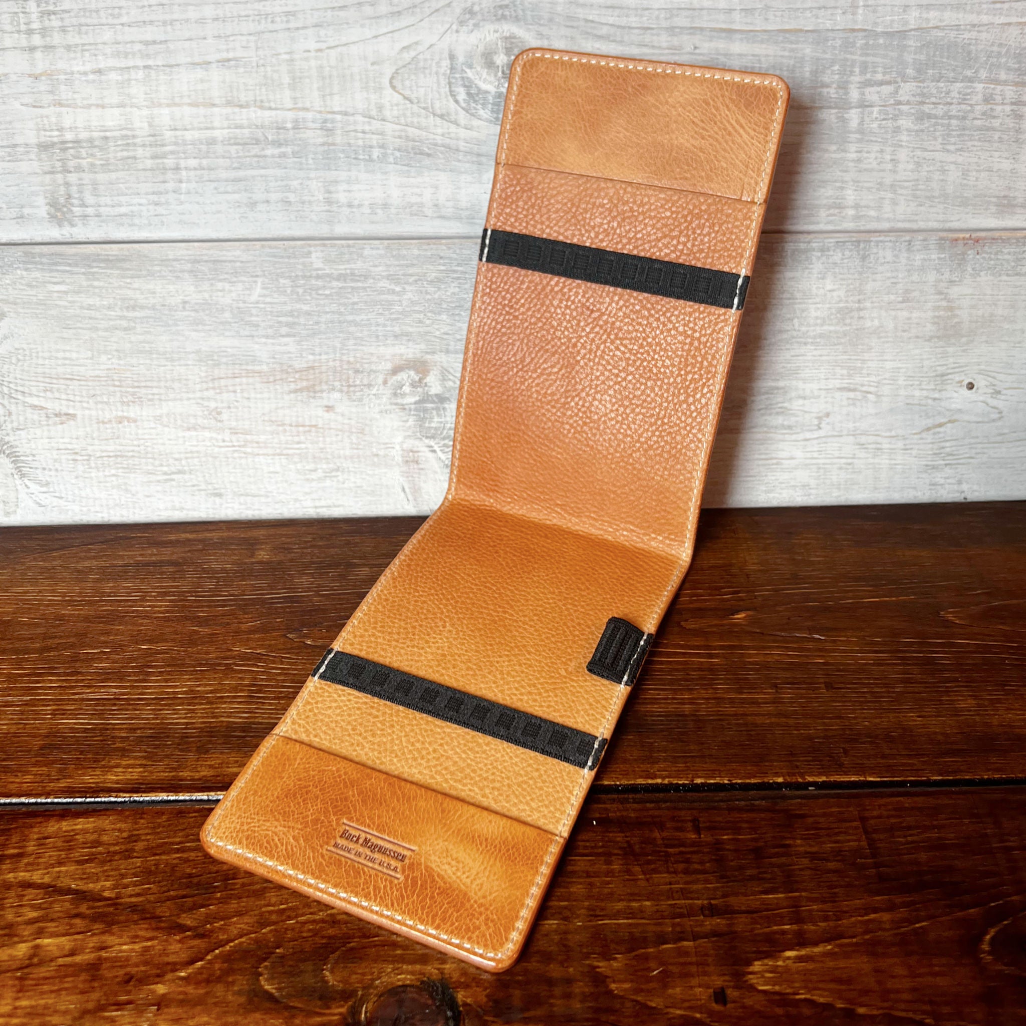 Oakmont Pro Yardage Book Cover in Natural Waxy, Natural Interior, and Cream Thread