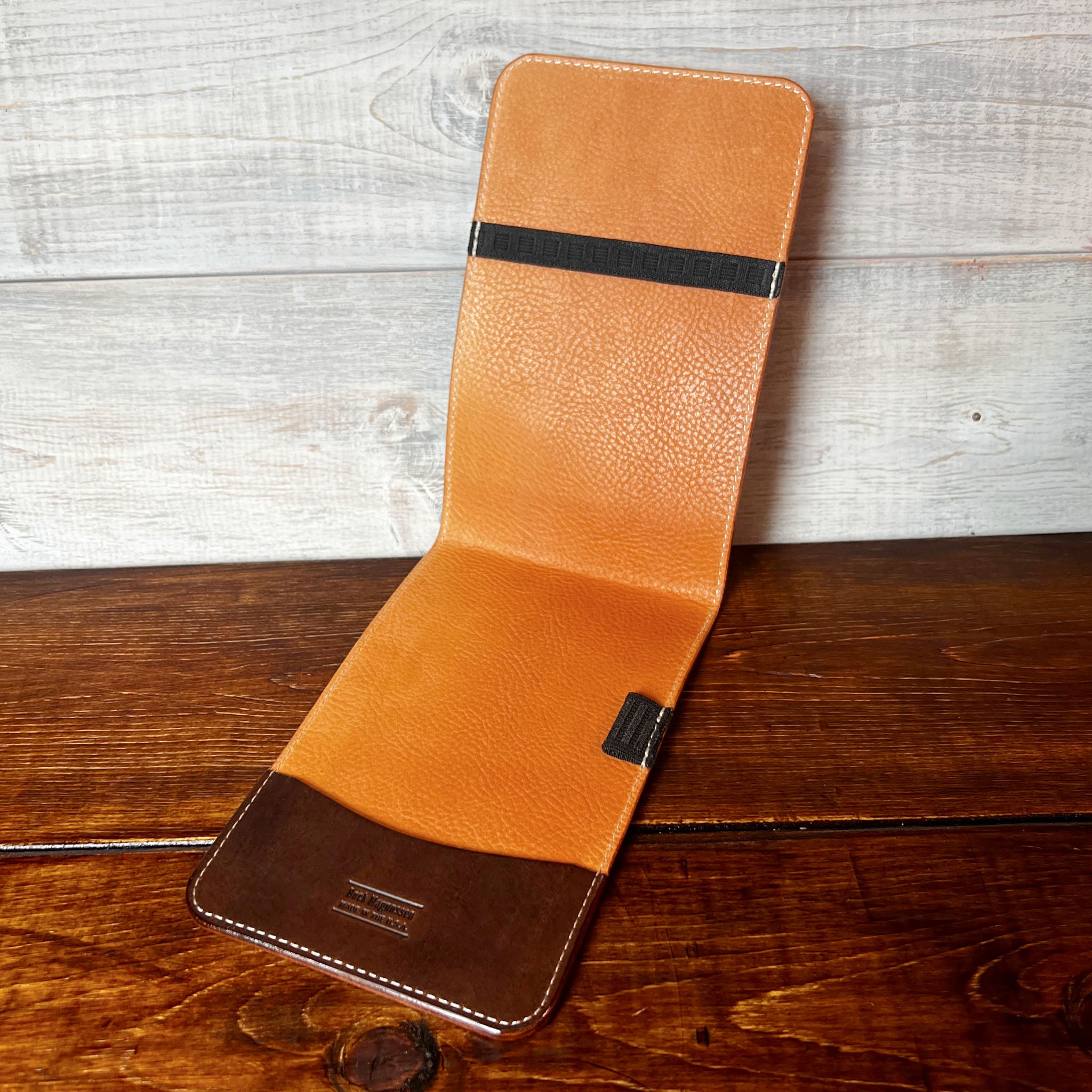 Augusta Classic Yardage Book Cover in Nemesis, Natural Interior, and Cream Thread