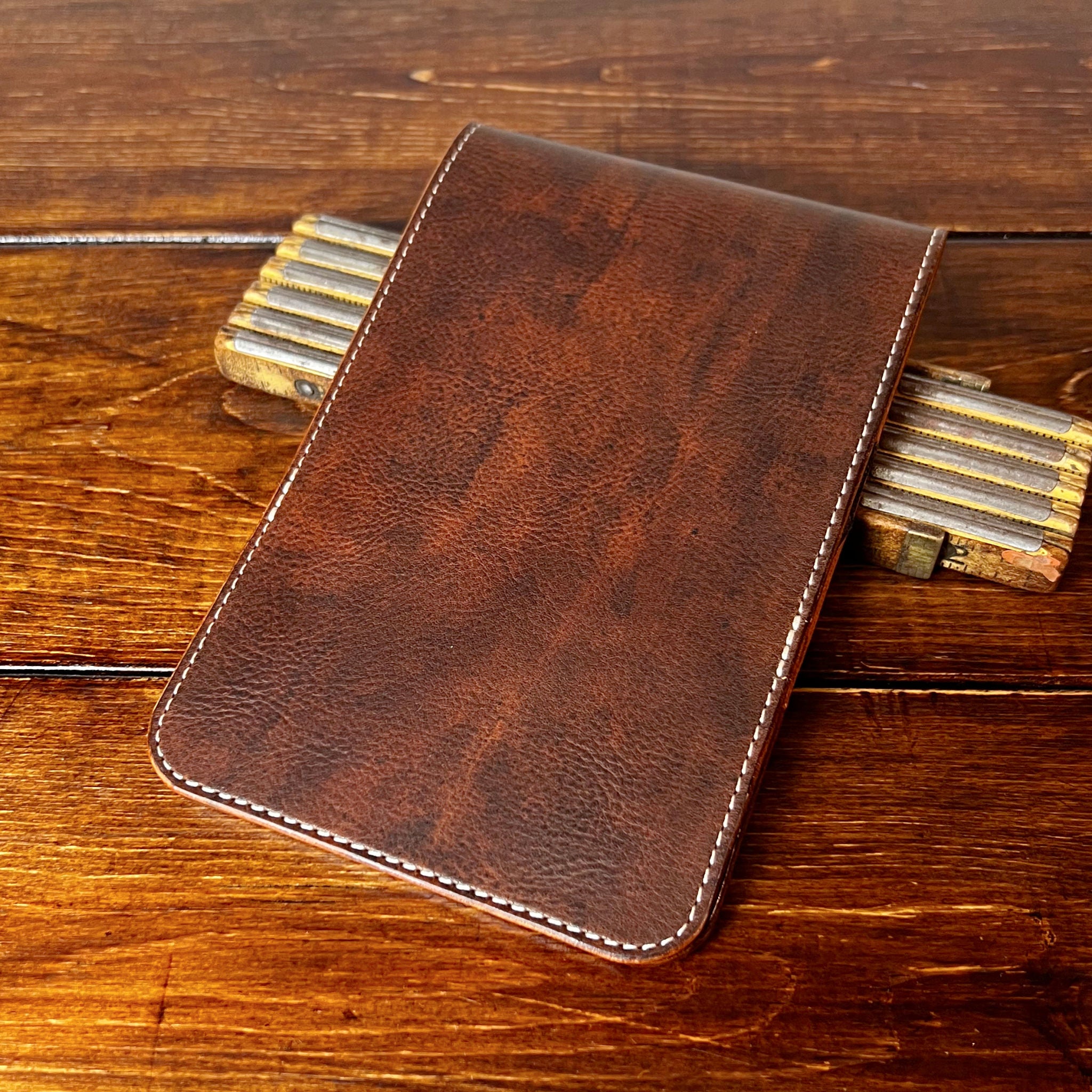 Augusta Classic Yardage Book Cover in Nemesis, Natural Interior, and Cream Thread