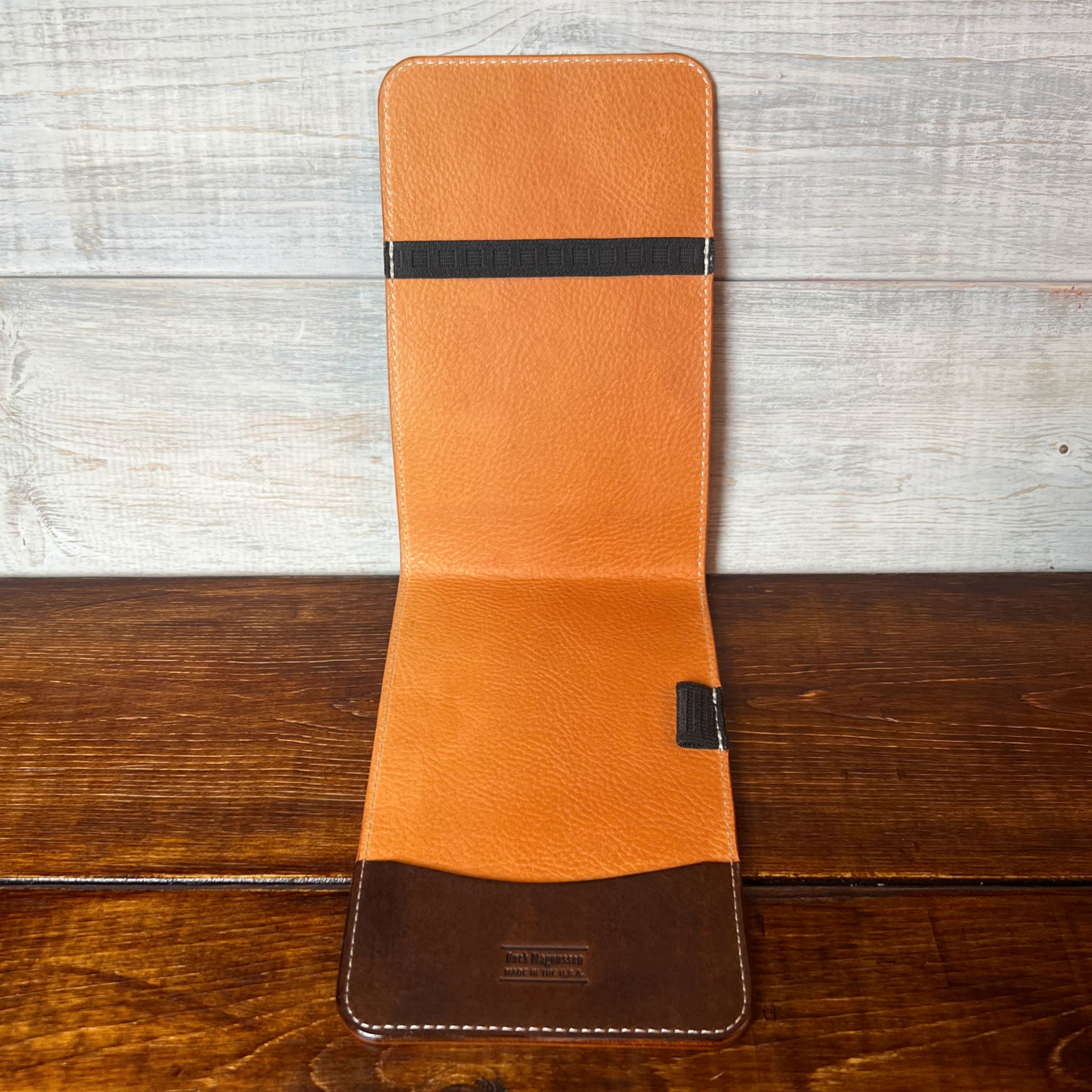 Augusta Classic Yardage Book Cover in Nemesis, Natural Interior, and Cream Thread