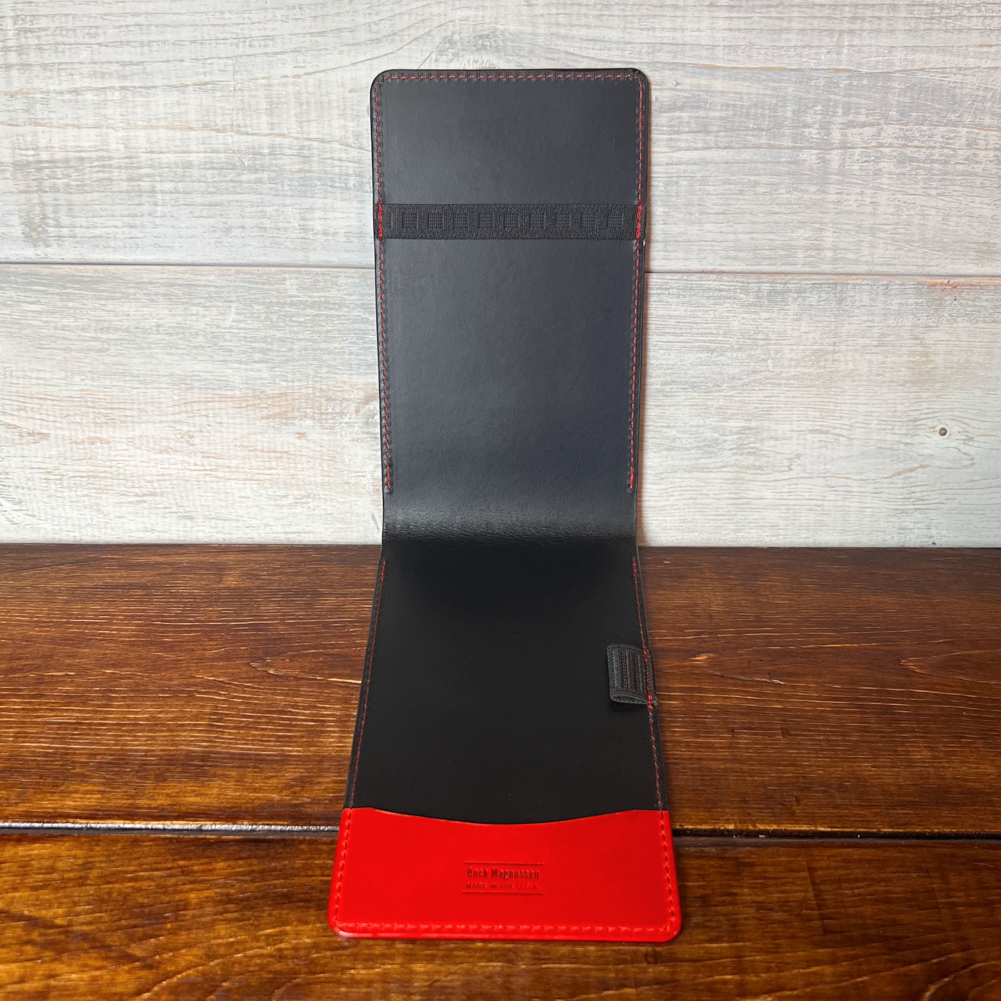 Augusta Pro Yardage Book Cover in Red Buttero, Black Interior, and Red Thread