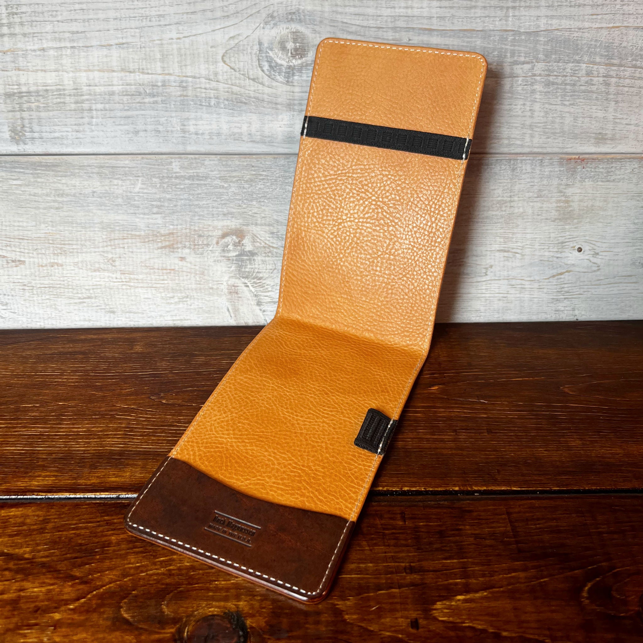 Augusta Pro Yardage Book Cover in Nemesis, Natural Interior, and Cream Thread