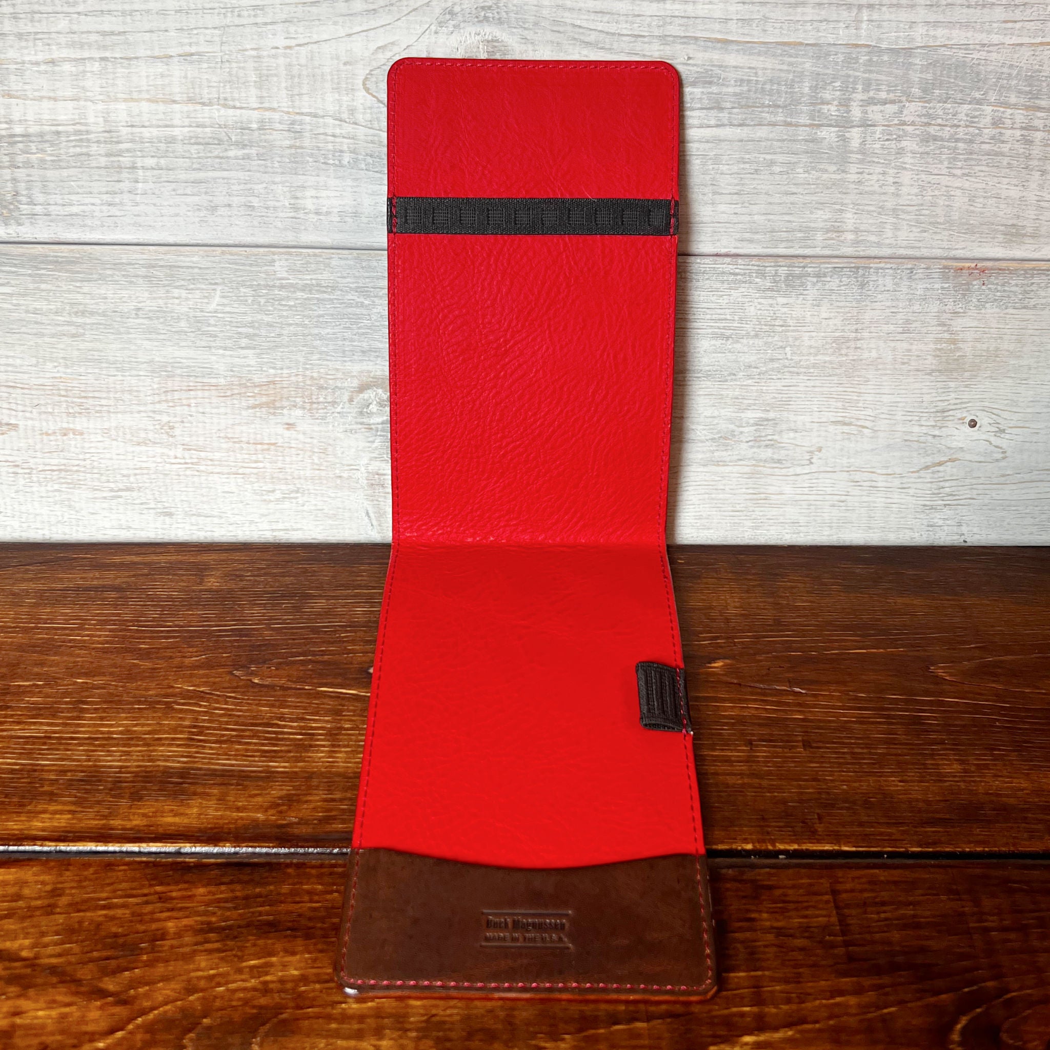 Augusta Pro Yardage Book Cover in Nemesis, Red Interior, and Red Thread