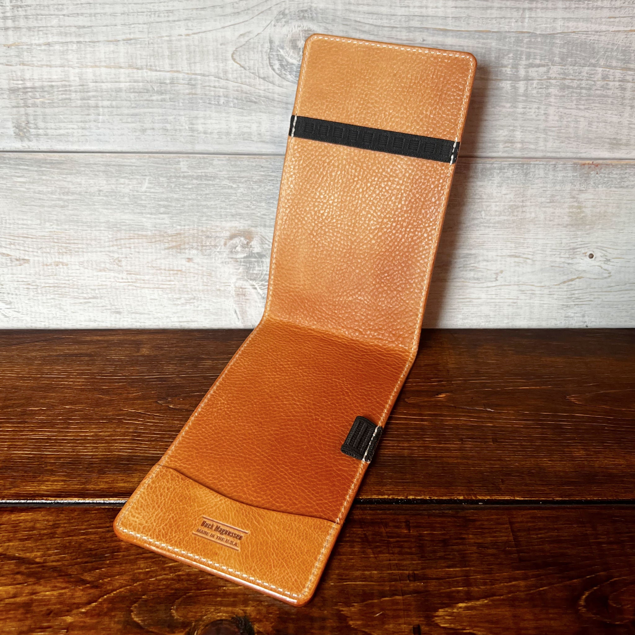 Augusta Pro Yardage Book Cover in Natural Waxy, Natural Interior, and Cream Thread