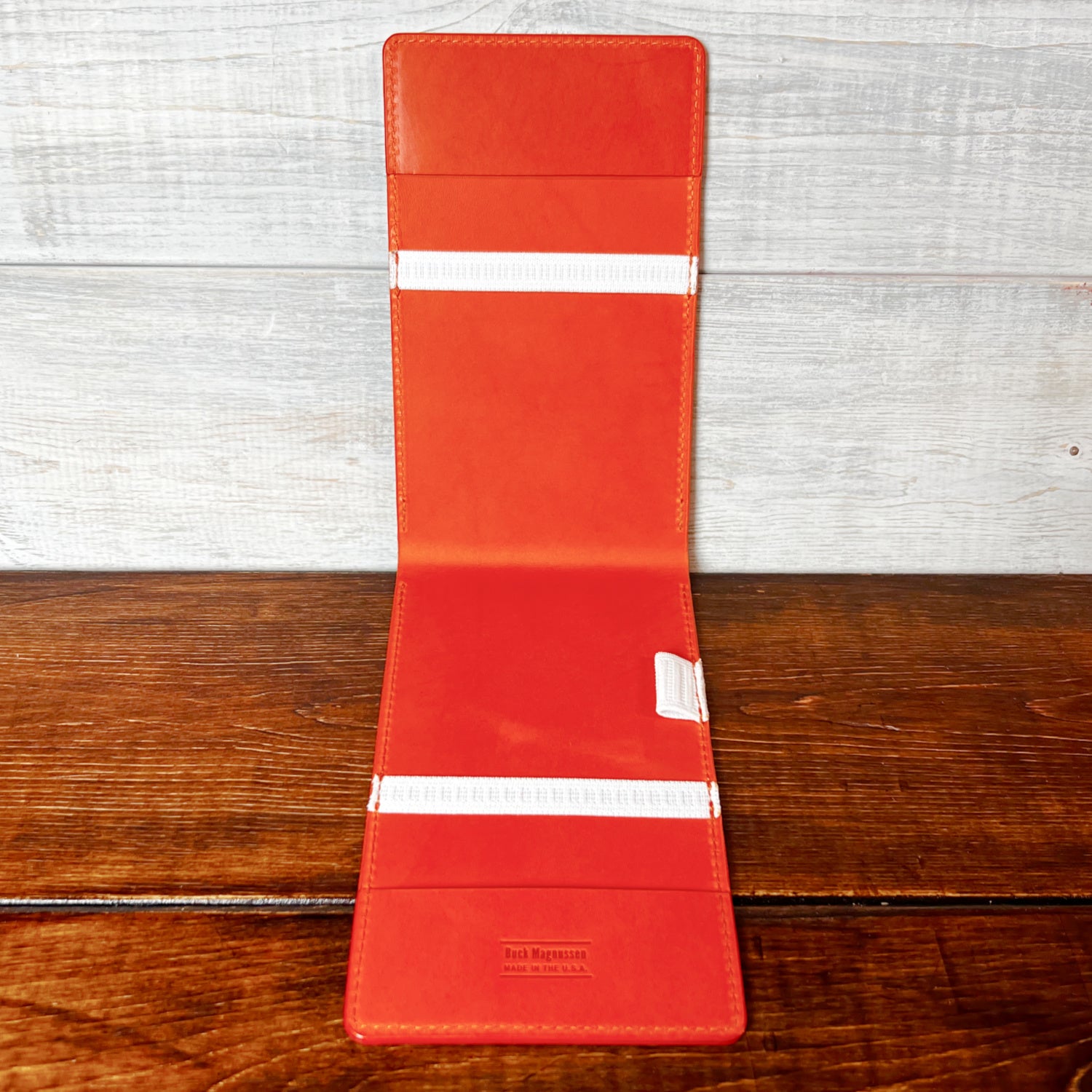 Oakmont Pro Yardage Book Cover in Whiskey Buttero and Orange Thread